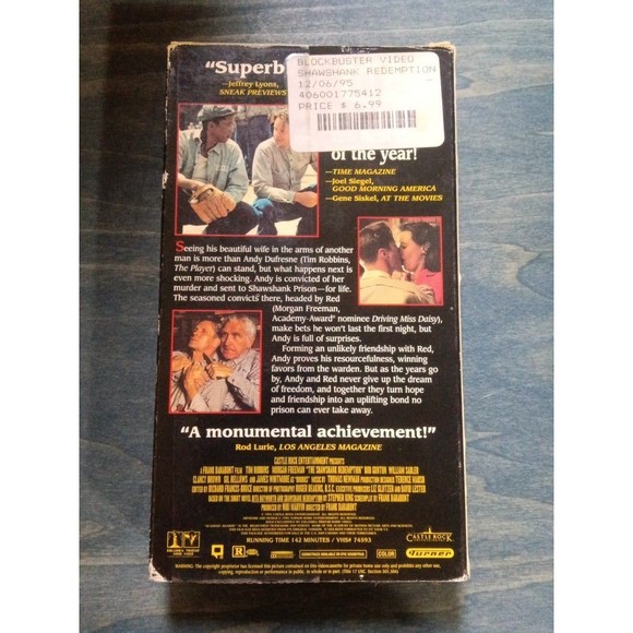 The Shawshank Redemption VHS - Picture 2 of 3